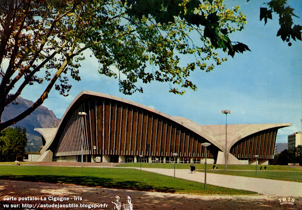 Grenoble - Le Stade de Glace - Palais des Sports  Architectes: Robert Demartini, Pierre Junillion ou Junillon  Ingénieur: Nicolas Esquillan  Intégration: Jean Dewasne  Construction: 1967