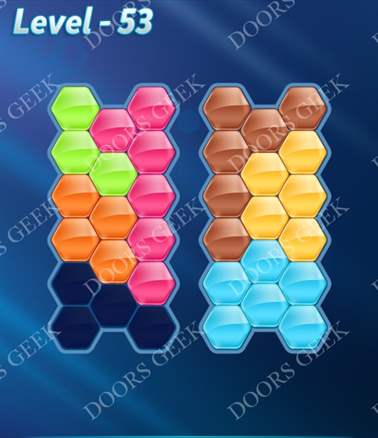 Block! Hexa Puzzle [7 Mania] Level 53 Solution, Cheats, Walkthrough for android, iphone, ipad, ipod