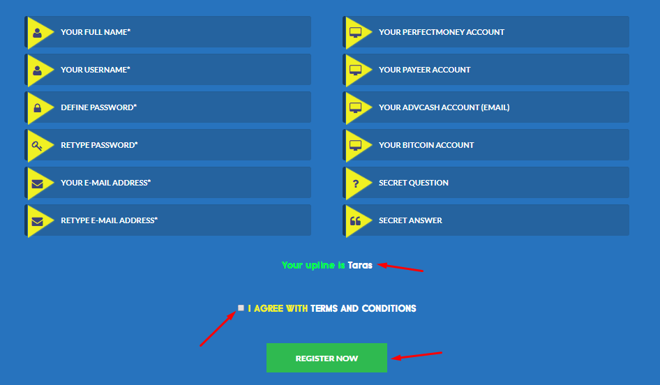 Регистрация в GreenForex 2