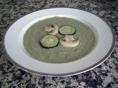 Crema de calabacín y champiñones