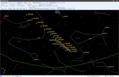 path of comet C/2022 E3 (ZTF) from Halifax