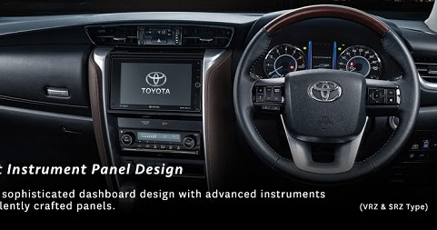 Interior Toyota All New Fortuner Tipe G, VRZ, SRZ, G 4x4 