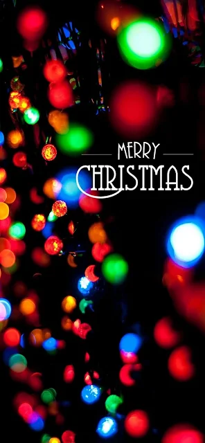 Christmas Neon Lights Top iPhone Wallpaper