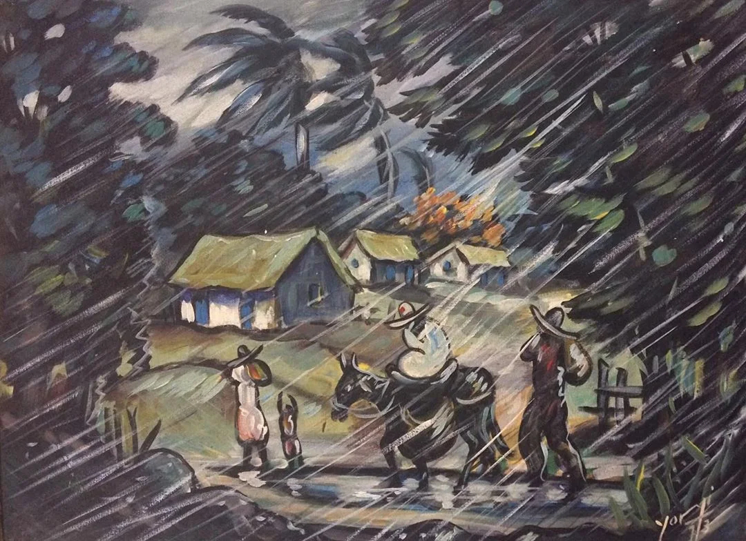 Yoryi Morel: Familia en lluvia, 1973