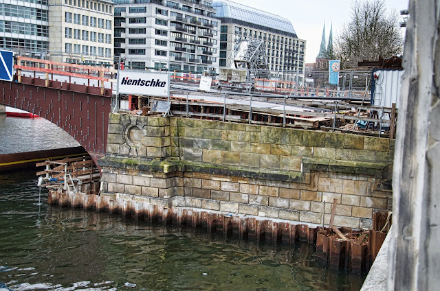 Baustelle Museumsinsel, Friedrichsbrücke, Brückensanierung, Bodestraße, 10178 Berlin, 22.12.2013