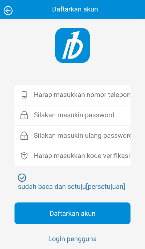 pilih "Daftarkan Akun" dan lengkapi Formulir pendaftaran yang telah diberikan oleh pihak IndKota, Jika sudah pilih "Daftarkan Akun".