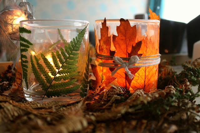 autumn home decor tealights