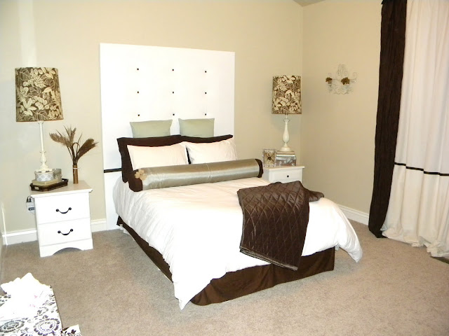 Brown and White Bedroom