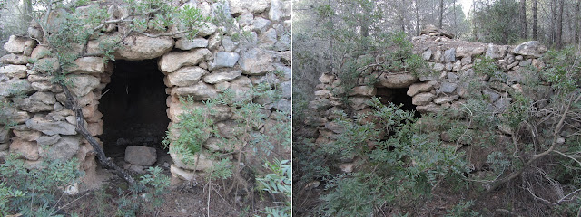 LA BISBAL DEL PENEDÈS - ROTLLAT - FONDO DEL TOTARREU - COLL DELS CARRERS - LA COSTA SEGUINT BARRAQUES DE PEDRA SECA, corriol entre el Coll dels Carrers i la plana de la costa  i barraca de pedra seca- La Bisbal del Penedès