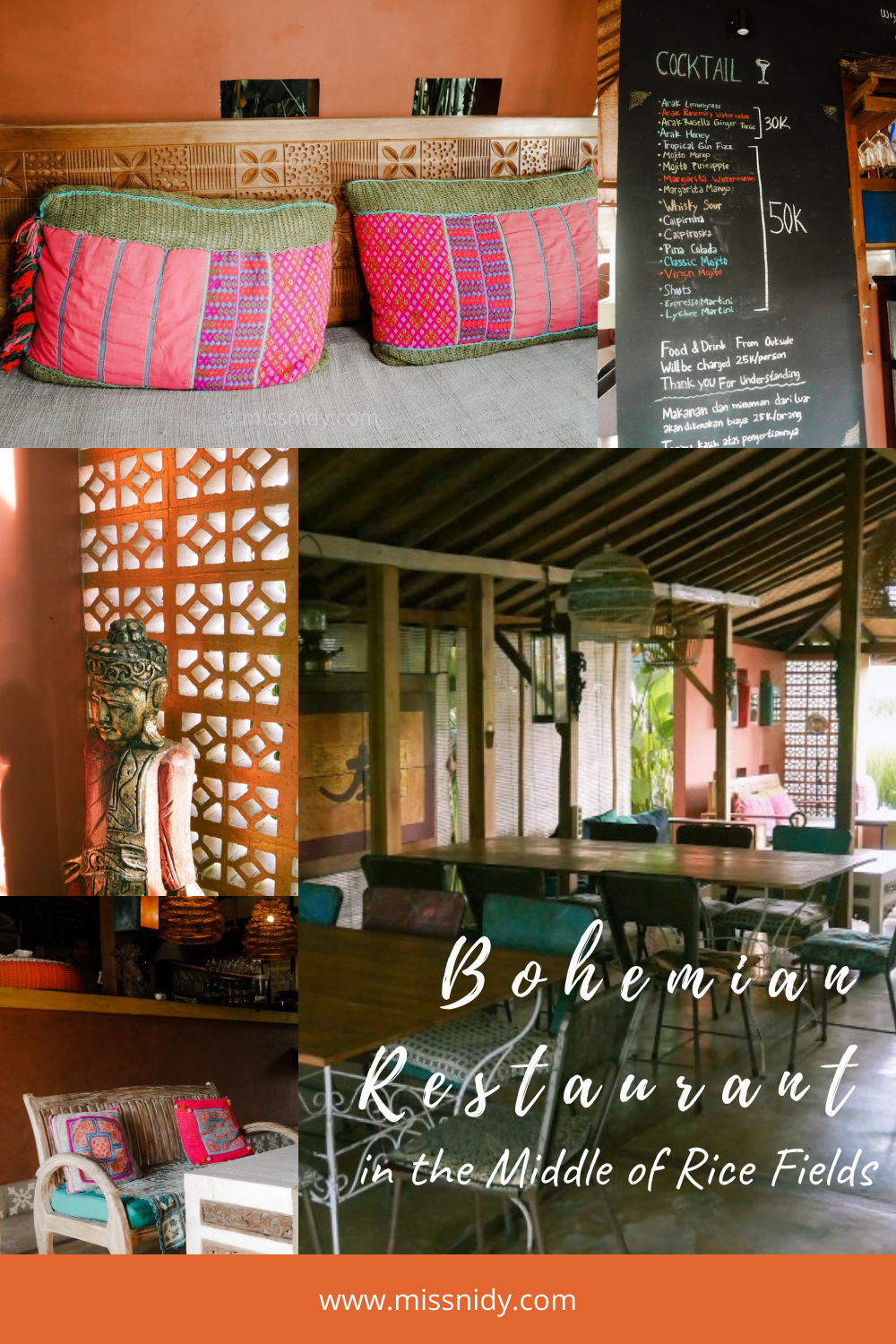 bohemian restaurant with good view in bali