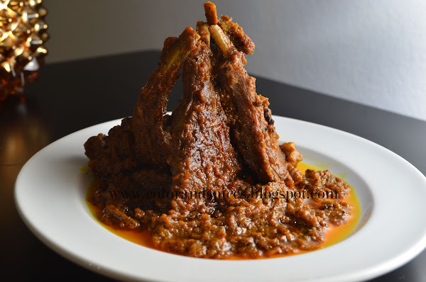 Indian spiced ribs dry curry, mutton chaNp