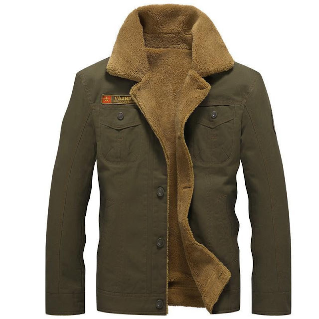 Men's Pilot M1 Fur Lined Collared Winter Jacket