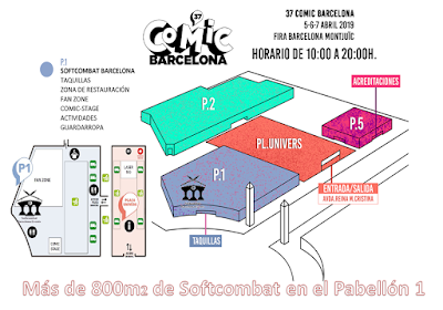 Actividades Softcombat Bcn en el 37 Cómic Barcelona. 