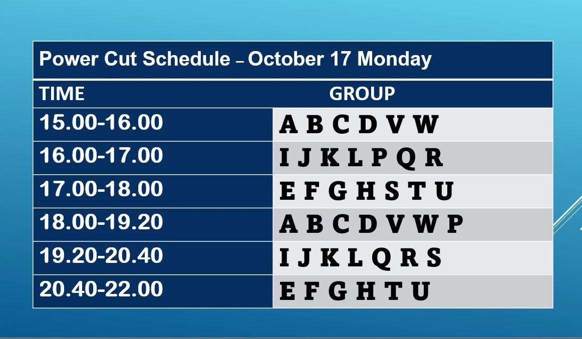 power-cut-shedule-monday-october-17