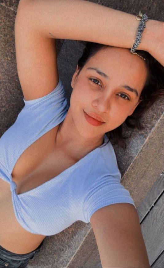 aisha sharma cleavage crop top actress