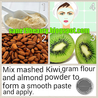 Kiwi-Almond face pack.