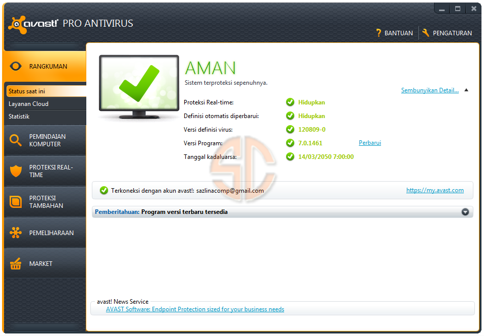 avast! Pro Antivirus 7.0.1461 Full License Key