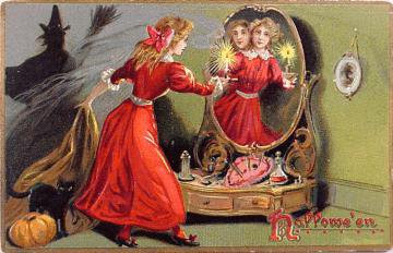 Victorian halloween postcards