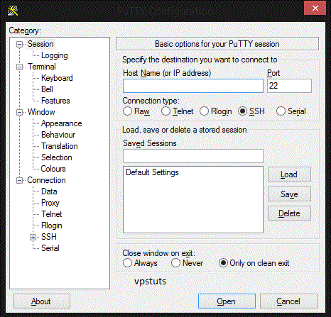 koneksi vps dengan putty - vpstuts