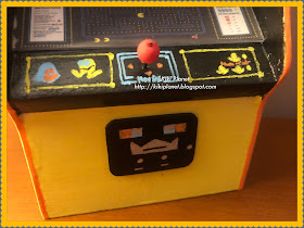 kiki monchhichi miniature pac-man borne arcade fait main handmade bois