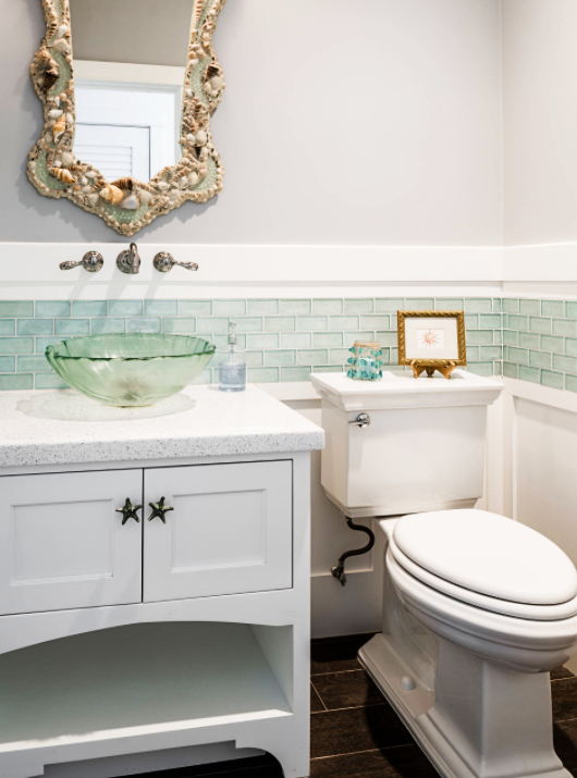 Coastal Bathroom Sinks Frosted Glass Shells Fish More Coastal Decor Ideas Interior Design Diy Shopping