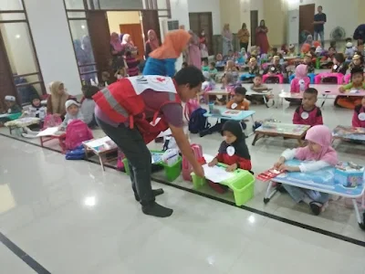 Meriahkan HUT RI, Yang 77 Ratusan Anak TK Di Paluta Ikuti Lomba Mewarnai