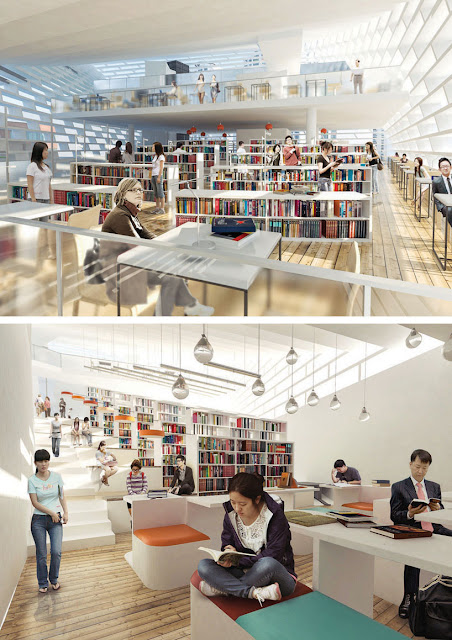 interior design of public library