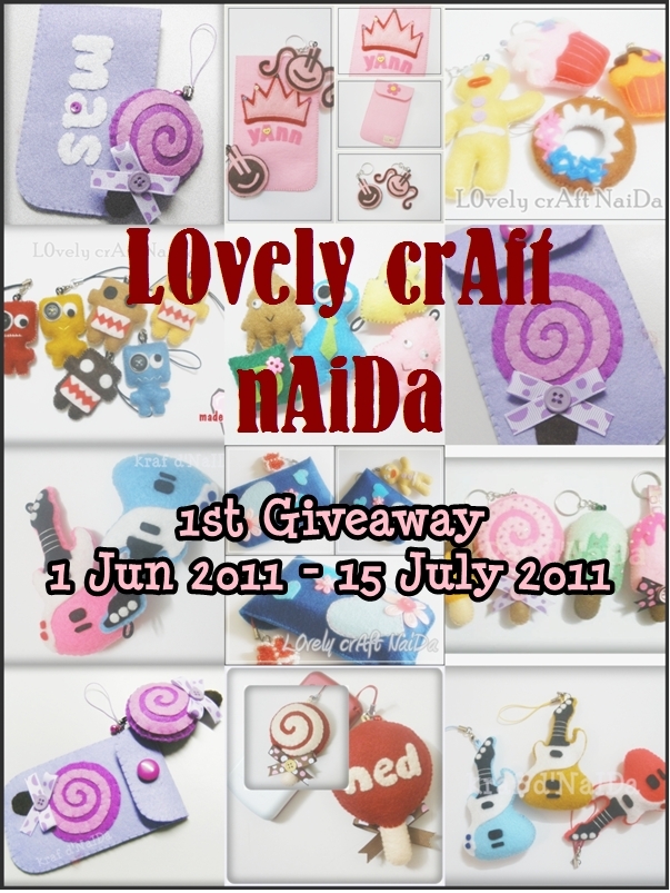 1st Giveaway dari lovely Craft Naida