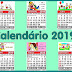 CALENDÁRIO DE 2019 BEM ILUSTRADO 