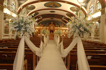 And traditional Church Wedding Decoration is mostly based on adding lace