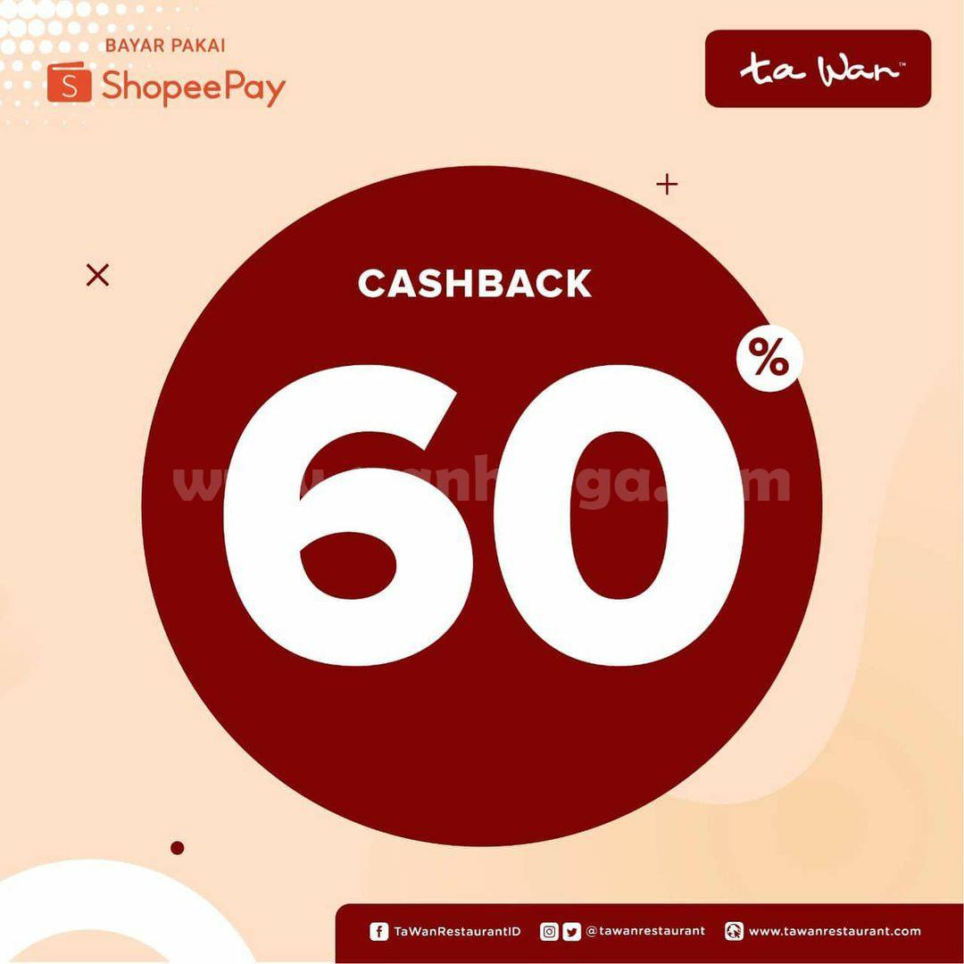 TA WAN Promo harga spesial voucher cashback 60% ShoppePay Cuma Rp 1