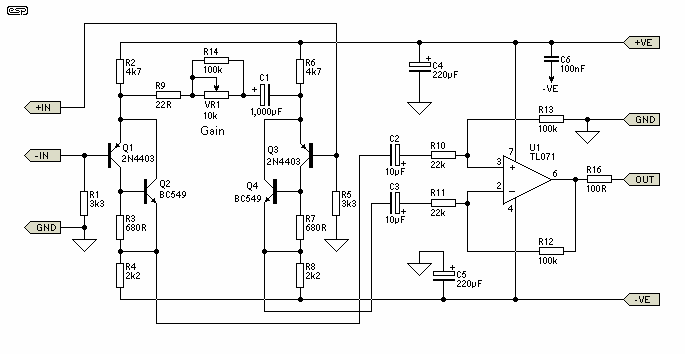 Microphone Preamp Low Noise Balanced