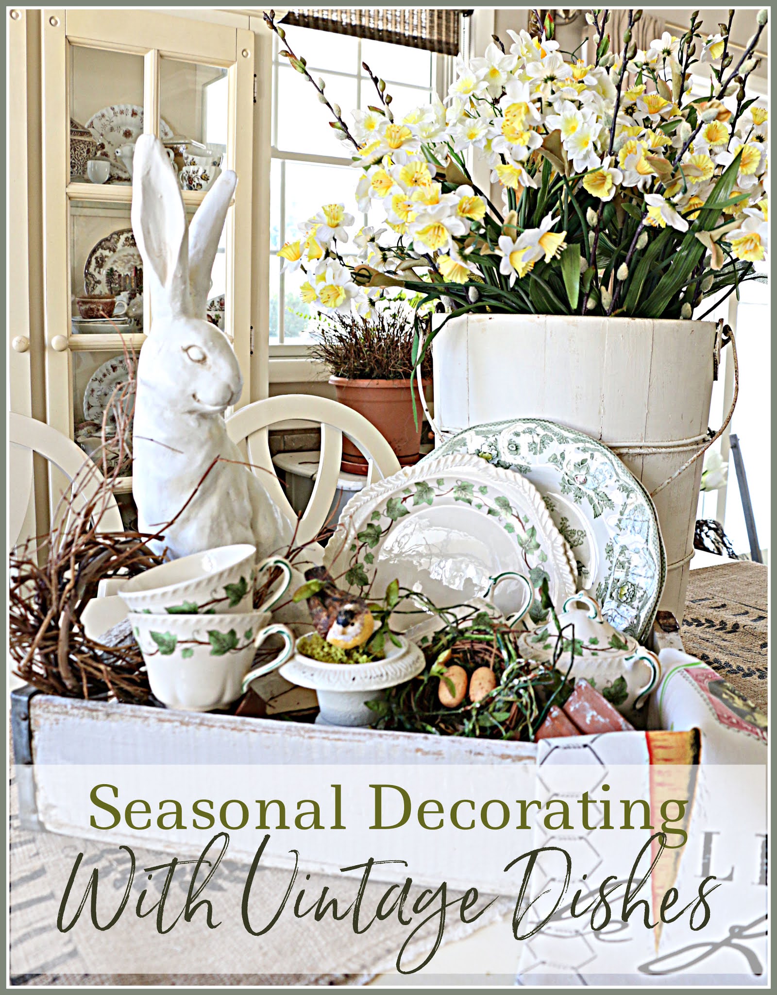 common ground : Using Vintage Dishes in Seasonal Decorating Hop