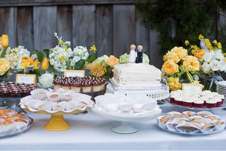 purple wedding dessert buffet