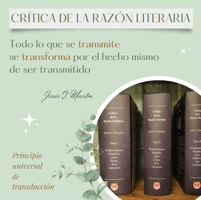 Jesús G. Maestro, Crítica de la razón literaria