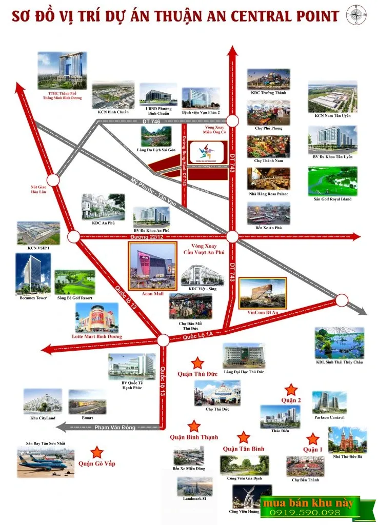 Vị trí dự án Thuận An Central Point