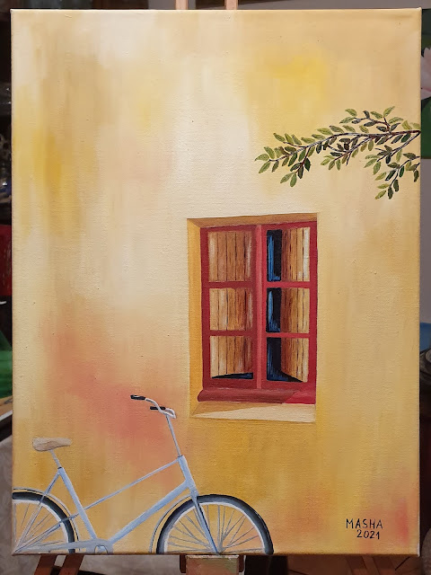 Peinture sur toile Masha Une fenêtre