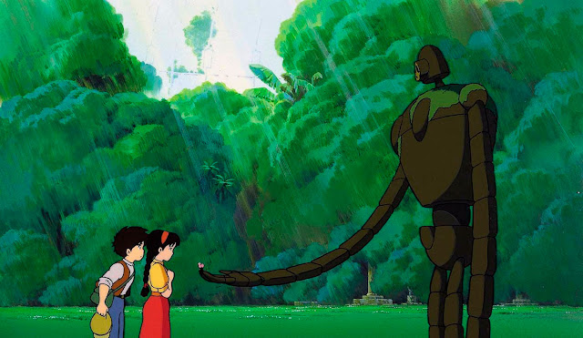 Fotograma de la película de animación de Studio Ghibli, El Castillo en el Cielo
