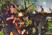 Kurang 1 Jam, Tim SAR Brimob Bone dan BPBD Berhasil Evakuasi Pohon Tumbang