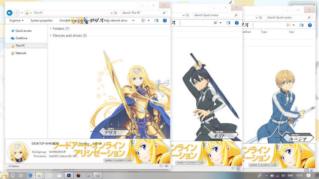 Windows 10 Ver. 1709 Theme Sword Art Online: Alicization by Enji Riz Lazuardi