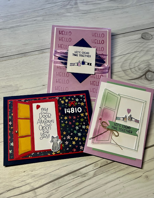 Three greeting cards all created using the Stampin' Up! Warm Welcome Bundle