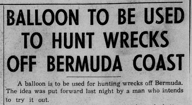 1961 July 24 - Balloon to be used to hunt wrecks off Bermuda's coast - The Royal Gazette