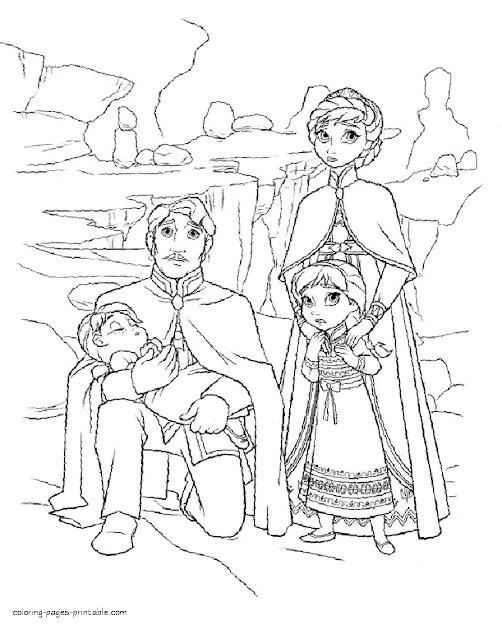 Sisters Princesses Free Frozen Printable Coloring Book