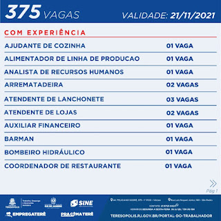 Programa ‘Emprega Terê’ divulga 375 vagas de emprego no Sine Teresópolis