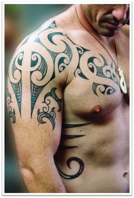 awesome tattoos designs for guys. Awesome Shoulder and Chest Tattoo Design for Men 2011-12