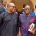 Mr Peter Obi returns, chats Dr Tim Menakaya at Dr JPC Nwokolo's burial 