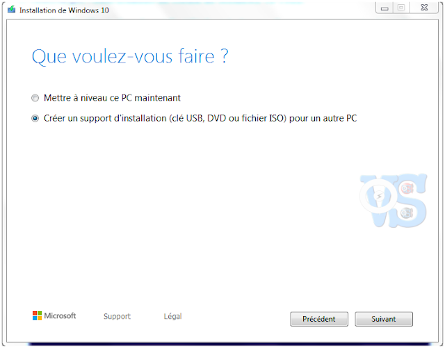 créer un support d'installation USB