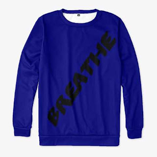 Breathe All-over Print Sweatshirt Navy