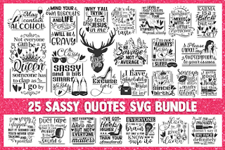 Sassy SVG Bundle, funny quotes svg, funny svg sayings, southern svg, sarcasm svg, girl boss svg, mom svg, momlife svg, svg files for cricut