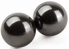 Image: two 12mm Magnetic Round Ball Hematite Singing Magnets Toys (Black)
